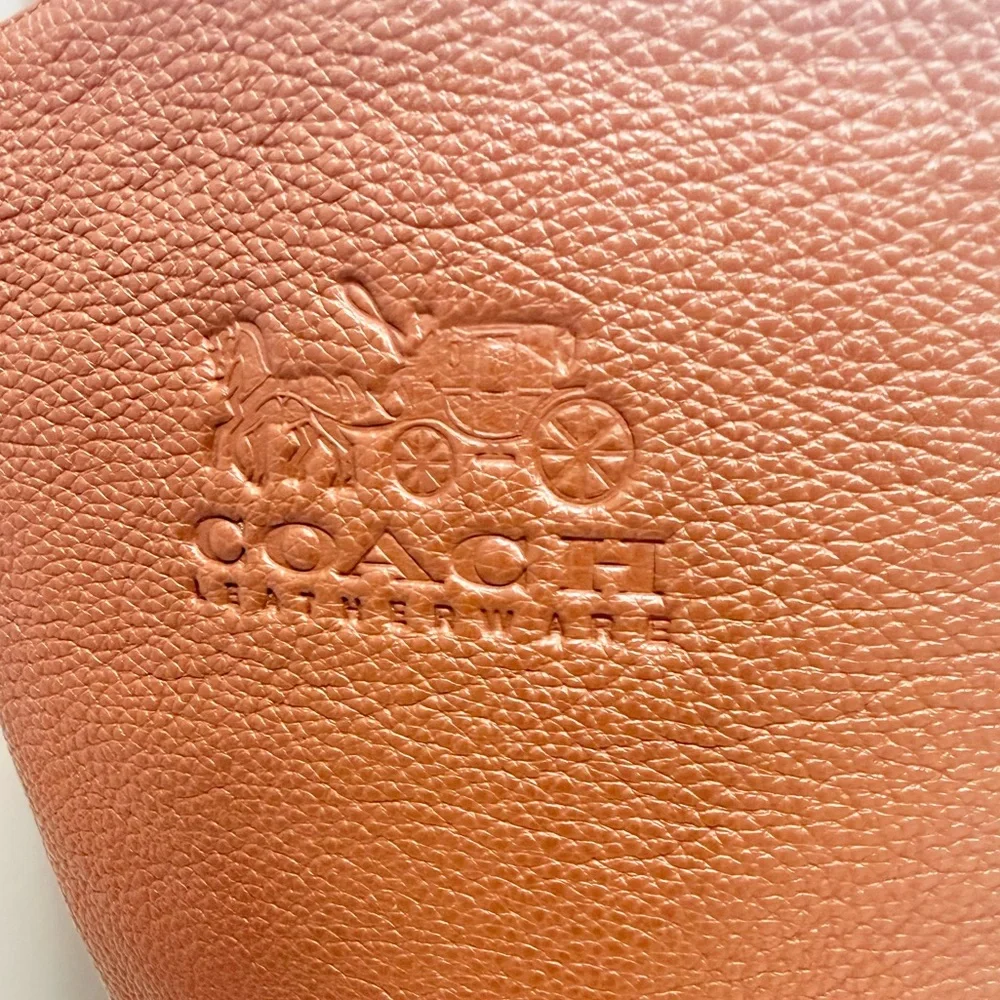 Coach Brown Cindy Pebbled Leather Riding Boot NEW